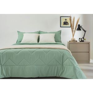 Kalido - Edredón Basics Polialgodón Llano King | Verde Sage