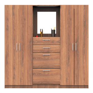 Ropero Mueble Fácil Esmirna 4 Puertas Café