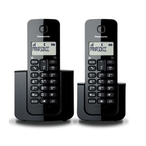 Panasonic - Teléfono Inalámbrico con Botón Localizador de Auricular KX-TGB112LAB | Negro