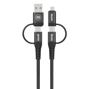 Cable 4 en 1 Maxell BC41-1.2M MULTI Negro