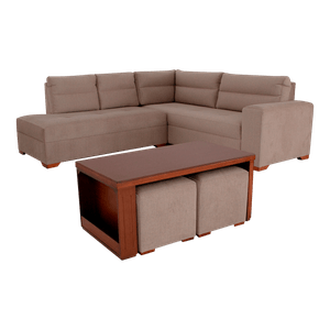 Juego de Sala Mx Muebles Isabella Café