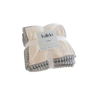 Kalido - Cobija Artico Sherpa King | Gris Leche