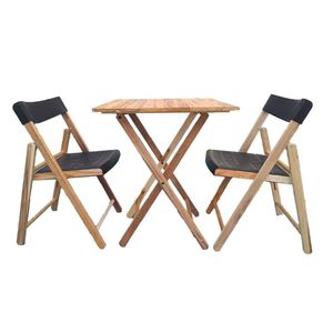 Mesa de Exterior 2 Puestos MX Muebles POTENZA-MD | Negro