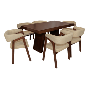Juego de Comedor Mx Muebles Florencia 6P Yp178-2 Crema